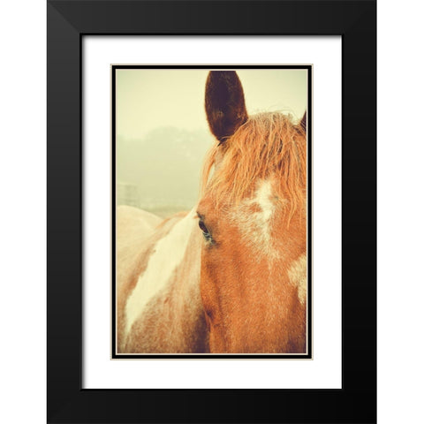 Chester Black Modern Wood Framed Art Print with Double Matting by Joy, Olivia