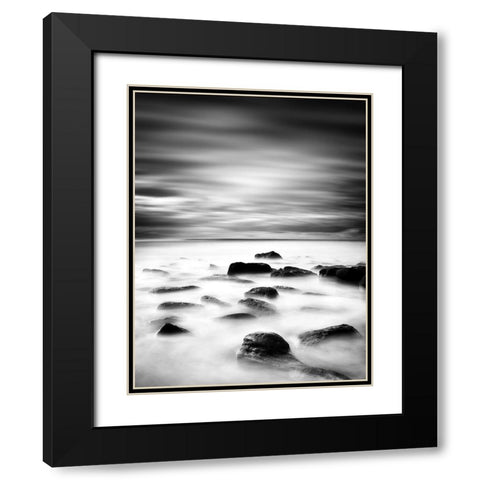 Rocky Rhythm Black Modern Wood Framed Art Print with Double Matting by Maia, Jorge