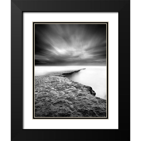 Secret End Black Modern Wood Framed Art Print with Double Matting by Maia, Jorge