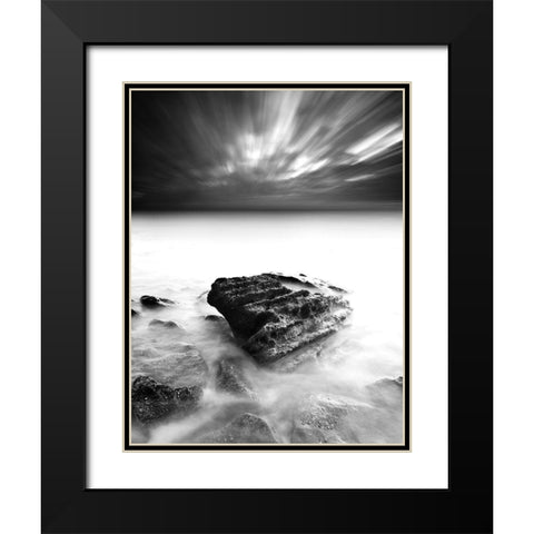 To Infinity Black Modern Wood Framed Art Print with Double Matting by Maia, Jorge