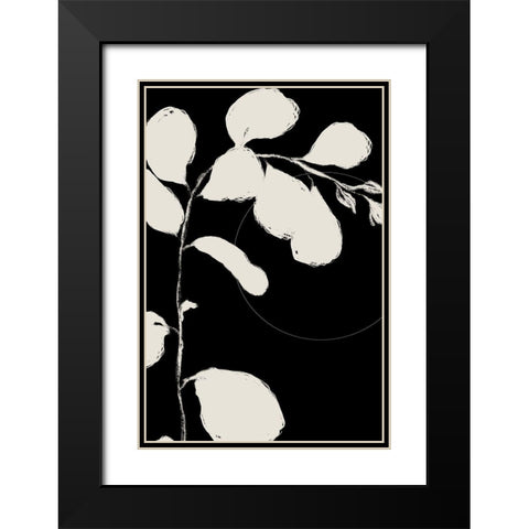 Botanical Silhoette I  Black Modern Wood Framed Art Print with Double Matting by Holman, Nicholas
