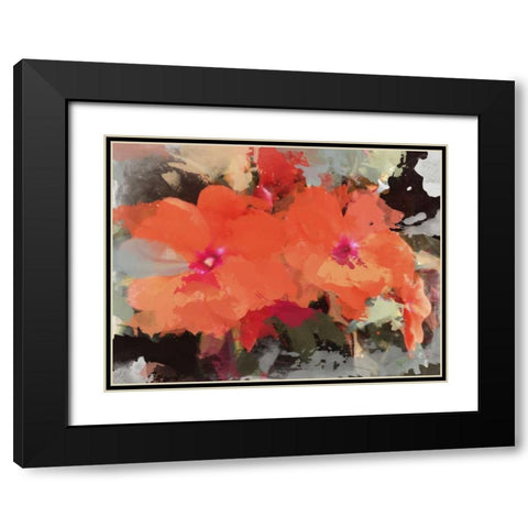 Fluidity Black Modern Wood Framed Art Print with Double Matting by Orlov, Irena