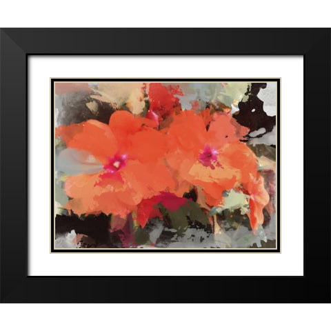 Fluidity Black Modern Wood Framed Art Print with Double Matting by Orlov, Irena