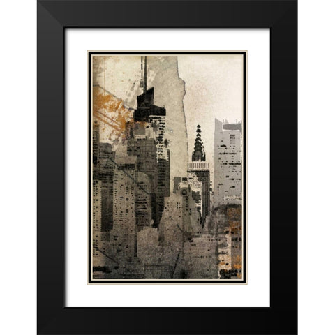 New York Local Black Modern Wood Framed Art Print with Double Matting by Orlov, Irena