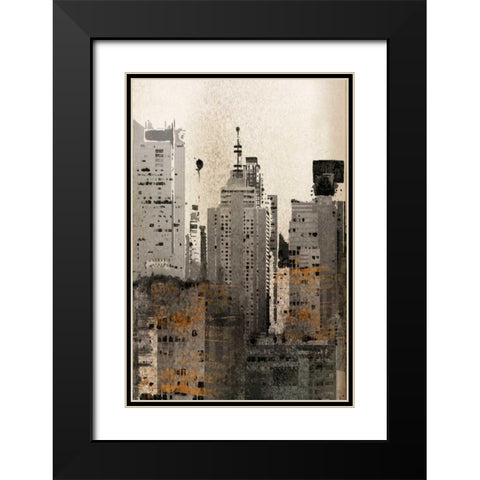 New York Invite Black Modern Wood Framed Art Print with Double Matting by Orlov, Irena
