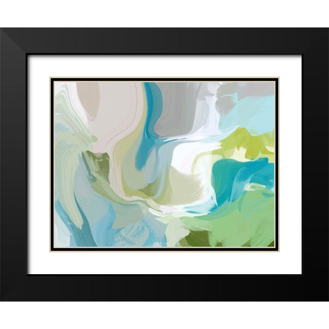Bright I Black Modern Wood Framed Art Print with Double Matting by Orlov, Irena