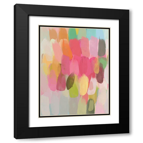 Spring Colours II Black Modern Wood Framed Art Print with Double Matting by Orlov, Irena