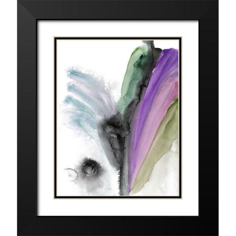 Vibes Black Modern Wood Framed Art Print with Double Matting by Orlov, Irena