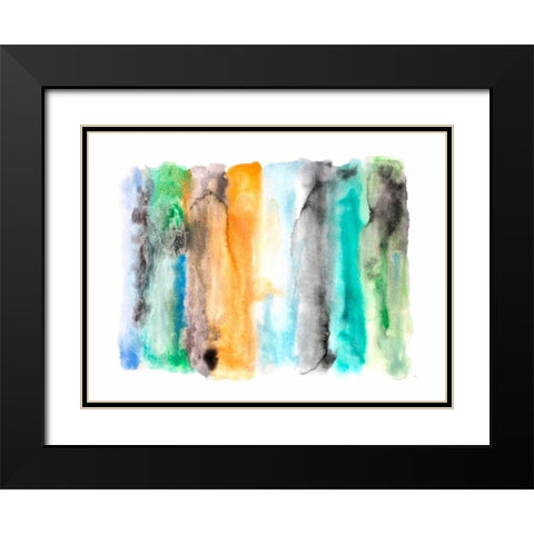Across the Bay Black Modern Wood Framed Art Print with Double Matting by Orlov, Irena