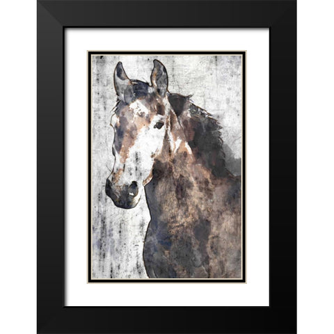 Horse Portrait II Black Modern Wood Framed Art Print with Double Matting by Orlov, Irena