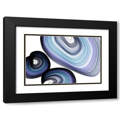 Azure II Black Modern Wood Framed Art Print with Double Matting by Orlov, Irena
