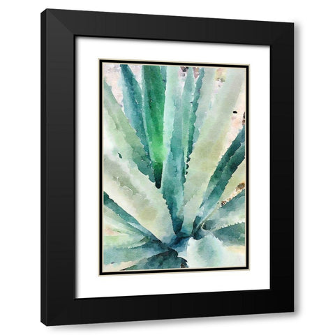 Rustic Succulent II Black Modern Wood Framed Art Print with Double Matting by Orlov, Irena