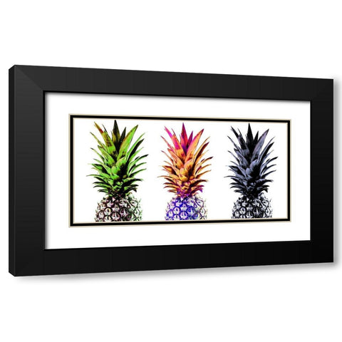 Colourful Pinapples II  Black Modern Wood Framed Art Print with Double Matting by Orlov, Irena
