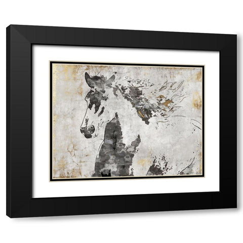 Running in the WindÂ  Black Modern Wood Framed Art Print with Double Matting by Orlov, Irena