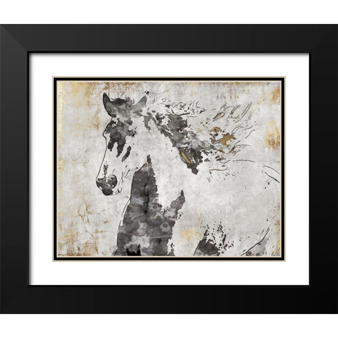 Running in the WindÂ  Black Modern Wood Framed Art Print with Double Matting by Orlov, Irena