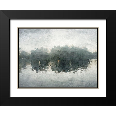 Marine Landscape Black Modern Wood Framed Art Print with Double Matting by Orlov, Irena