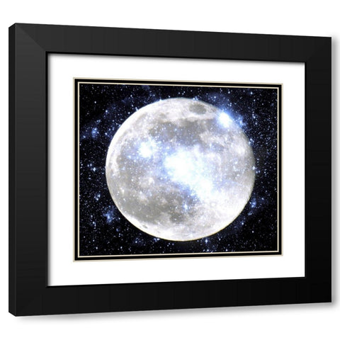 Midnight Moonlight  Black Modern Wood Framed Art Print with Double Matting by Orlov, Irena