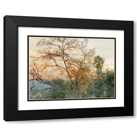 Quiet place II Black Modern Wood Framed Art Print with Double Matting by Orlov, Irena
