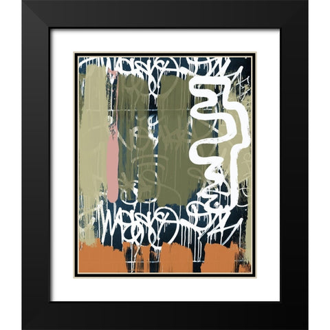 Exit Black Modern Wood Framed Art Print with Double Matting by Orlov, Irena