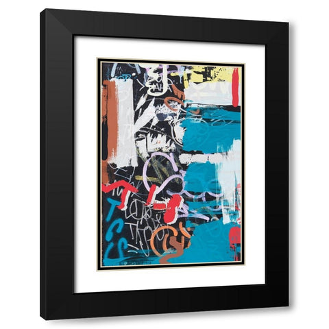 Word On The Street II Black Modern Wood Framed Art Print with Double Matting by Orlov, Irena