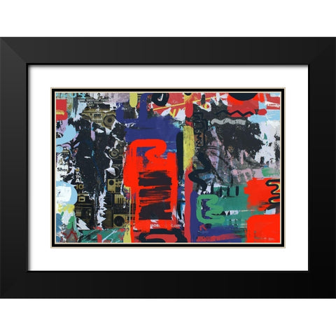 Paint Over It  Black Modern Wood Framed Art Print with Double Matting by Orlov, Irena