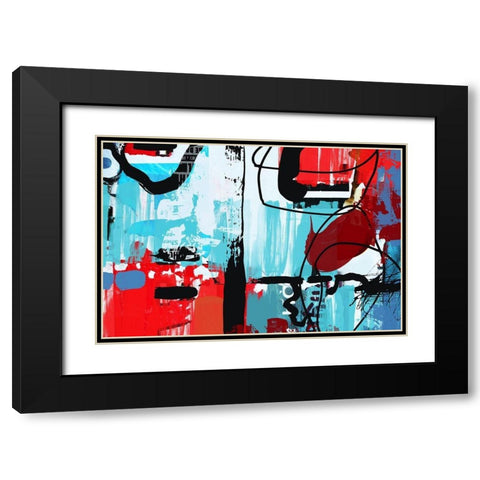 Word Wall  Black Modern Wood Framed Art Print with Double Matting by Orlov, Irena
