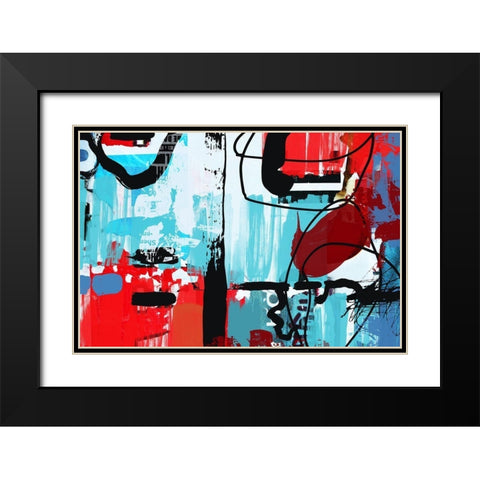 Word Wall  Black Modern Wood Framed Art Print with Double Matting by Orlov, Irena