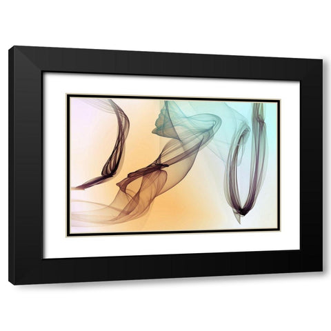 Abstract Gradient II Black Modern Wood Framed Art Print with Double Matting by Orlov, Irena