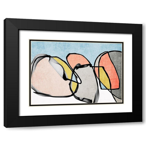 Mid-Century Modern Abstract II Black Modern Wood Framed Art Print with Double Matting by Orlov, Irena