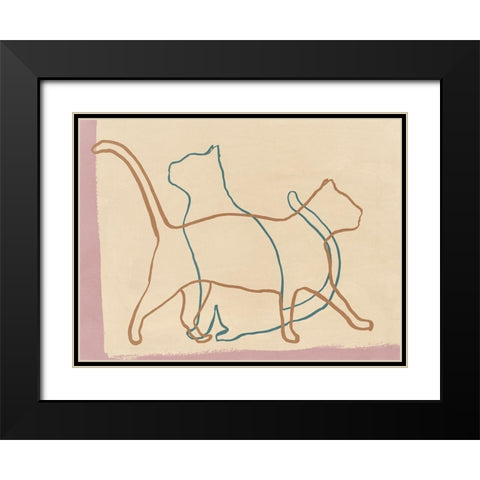 Without a Hitch Black Modern Wood Framed Art Print with Double Matting by Sozi