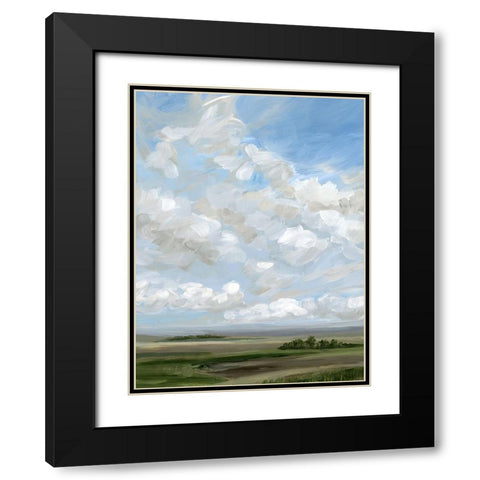 Endless Sky Black Modern Wood Framed Art Print with Double Matting by Walsh, Nicole