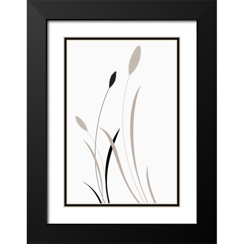 Bunny Grass II Black Modern Wood Framed Art Print with Double Matting by Studio I