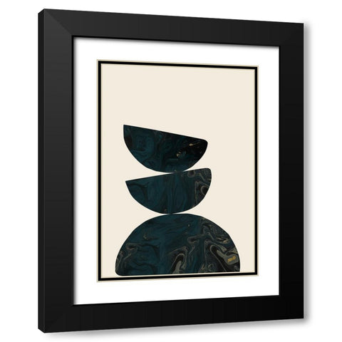 Collage 07 Black Modern Wood Framed Art Print with Double Matting by Studio