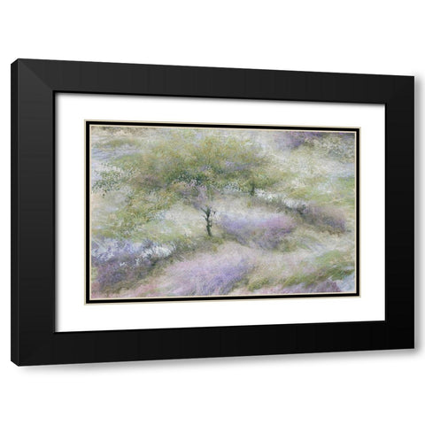 Talen - Flowering heather Black Modern Wood Framed Art Print with Double Matting by 1x