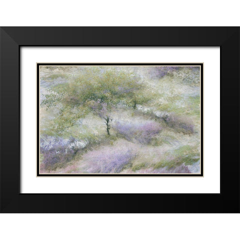 Talen - Flowering heather Black Modern Wood Framed Art Print with Double Matting by 1x