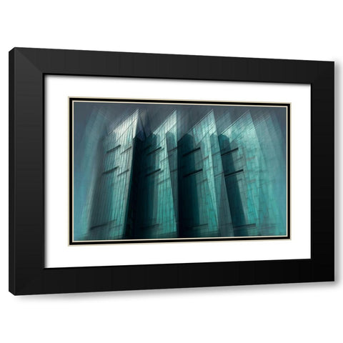 Arro - Blades  Black Modern Wood Framed Art Print with Double Matting by Arro