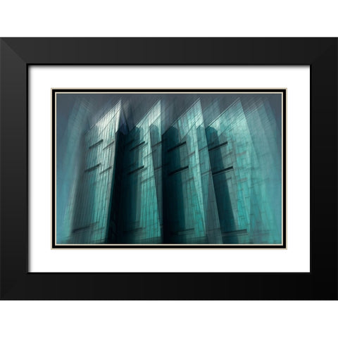 Arro - Blades  Black Modern Wood Framed Art Print with Double Matting by Arro