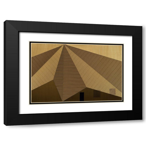 Luycx - Wall Detail with Door Black Modern Wood Framed Art Print with Double Matting by Luycx