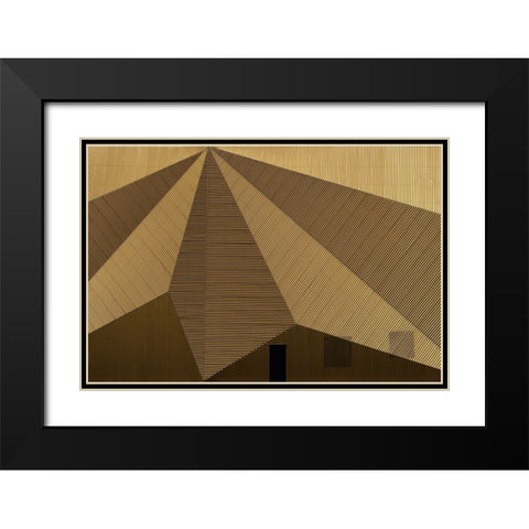 Luycx - Wall Detail with Door Black Modern Wood Framed Art Print with Double Matting by Luycx