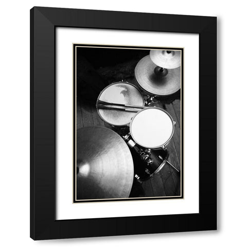 Yakovlev - Drums  Black Modern Wood Framed Art Print with Double Matting by Yakovlev