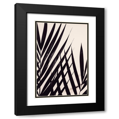 Studio II - Leaves in Vase Gold Black Modern Wood Framed Art Print with Double Matting by Studio II