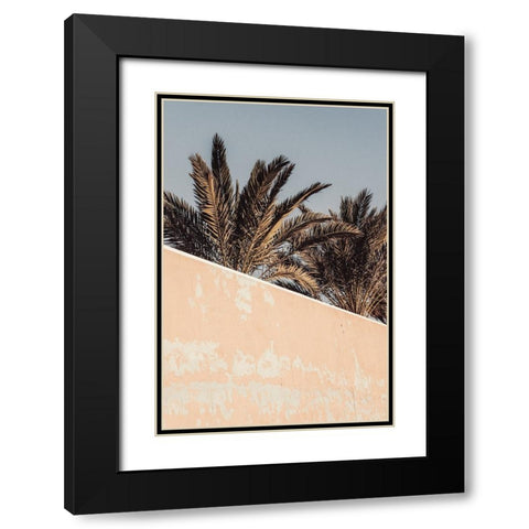 Studio III - Palm  Black Modern Wood Framed Art Print with Double Matting by Studio III