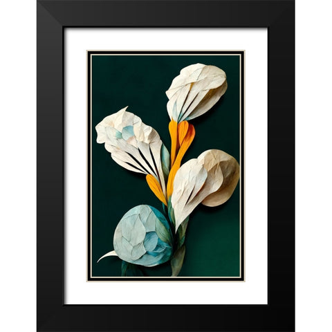 Paper Object No1. Black Modern Wood Framed Art Print with Double Matting by Miuus Studio