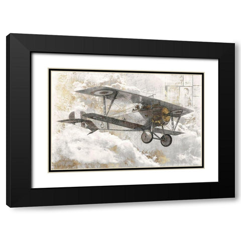 Airplane I  Black Modern Wood Framed Art Print with Double Matting by Roozbeh