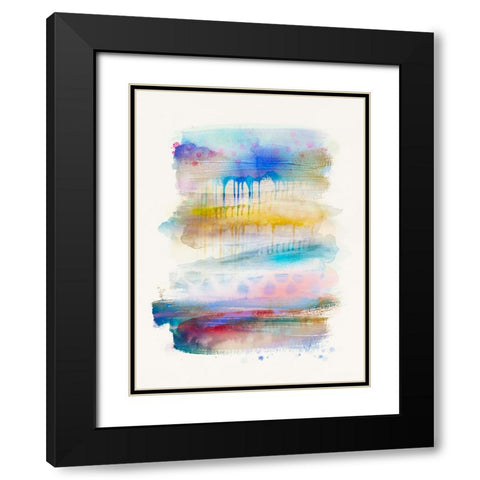 Layer upon Layer III Black Modern Wood Framed Art Print with Double Matting by Roozbeh