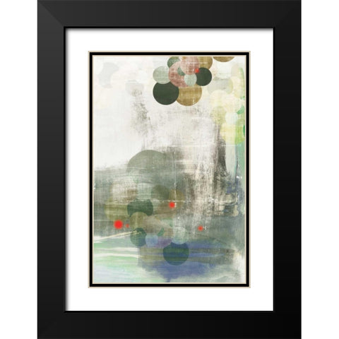 Spherical I Black Modern Wood Framed Art Print with Double Matting by PI Studio