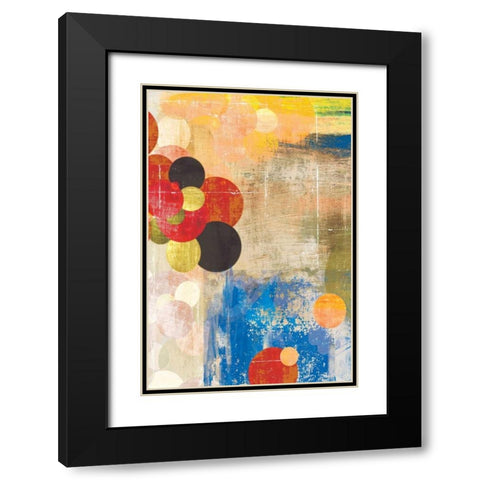 Spherical II Black Modern Wood Framed Art Print with Double Matting by PI Studio