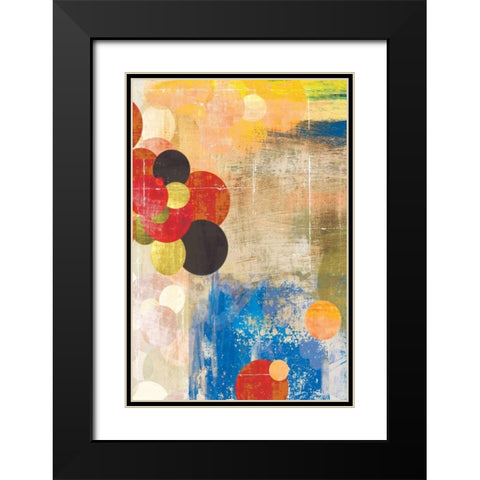 Spherical II Black Modern Wood Framed Art Print with Double Matting by PI Studio