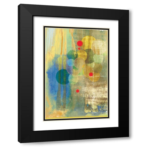 Spherical II Black Modern Wood Framed Art Print with Double Matting by PI Studio