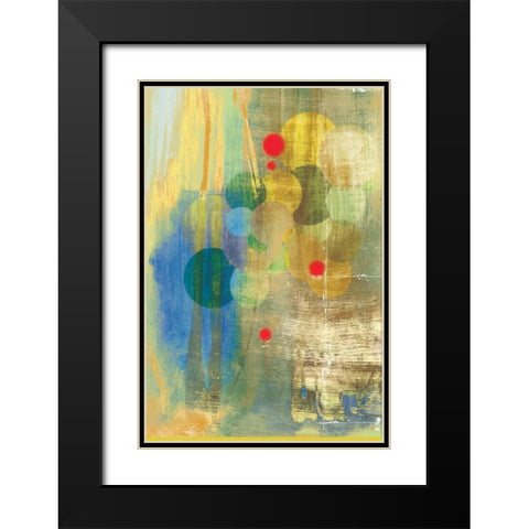 Spherical II Black Modern Wood Framed Art Print with Double Matting by PI Studio